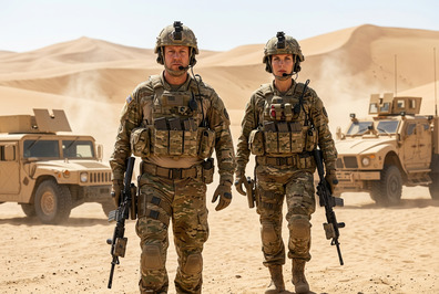Soldier in the dessert